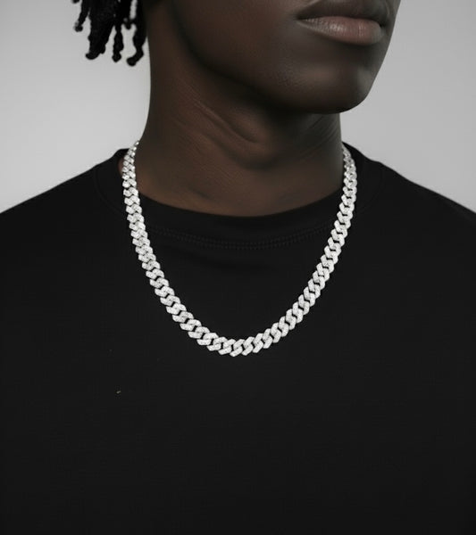 10mm Moissanite Cuban Link Chain