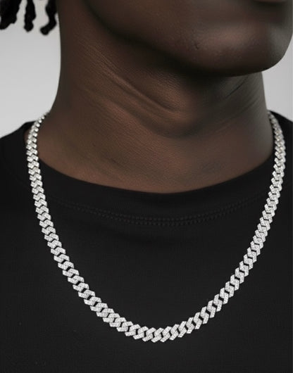 8mm Moissanite Cuban Link Chain