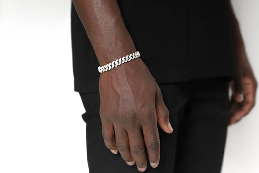 10mm Moissanite Cuban Link Bracelet
