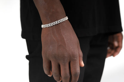 8mm Moissanite Cuban Link Bracelet