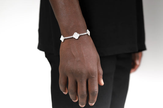 Moissanite Clover Tennis Bracelet