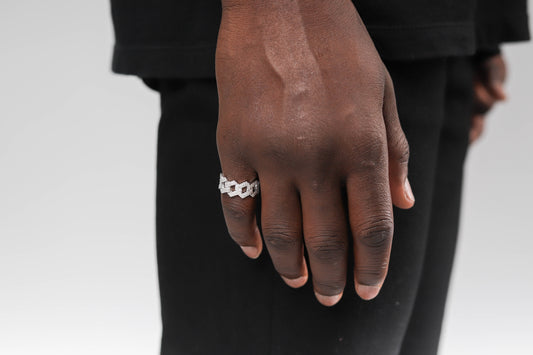 Moissanite Cuban Ring