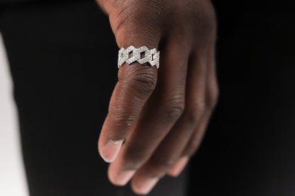 Moissanite Cuban Ring