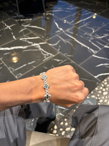 Green Clover Moissanite Bracelet